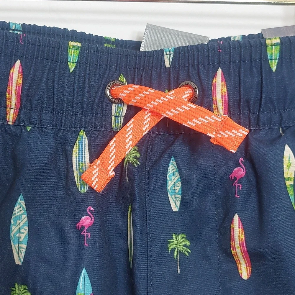 Zeroxposur Boys Size Large 14/16 Swim Trunks Shorts Navy Blue Surf Boards
